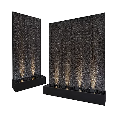 modern landscape wall waterscape water wall 3d model