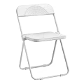 Clear Transparent Folding Chair With Acrylic Seat And Chrome Metal Frame