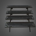 Industrial LOFT Steps Stairs Metal Stairs 3d model