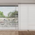 window screen curtain venetian blinds 3d model