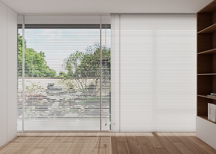 window screen curtain venetian blinds 3d model