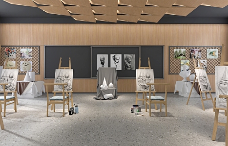 Modern Art Classroom 3d model