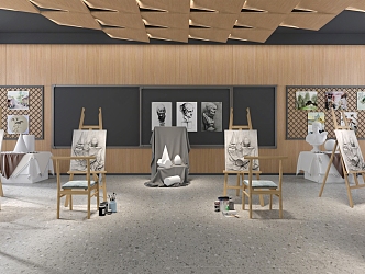 Modern Art Classroom 3d model