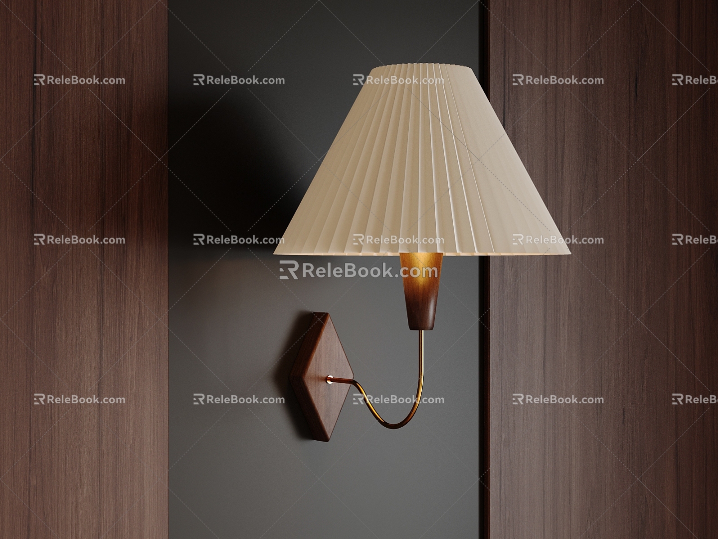 Middle style wall lamp 3d model