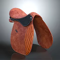 Brown Leather Sports Equipment Saddle with Black Accent and Quilted Pattern