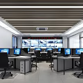 Command and Dispatching Room Modern Monitoring Room 3d model
