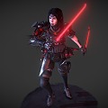 Ninja female warrior game role heroine beauty assassin warrior 3d model