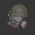 Modern gas mask sci-fi gas mask gas mask respirator 3d model