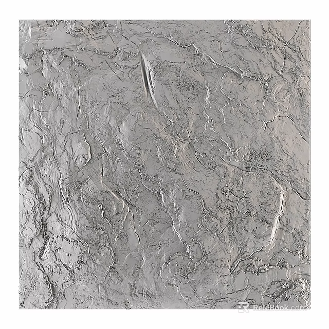 Gray Textured Wall Decor With Natural Patterns For Interior Design 3d model 