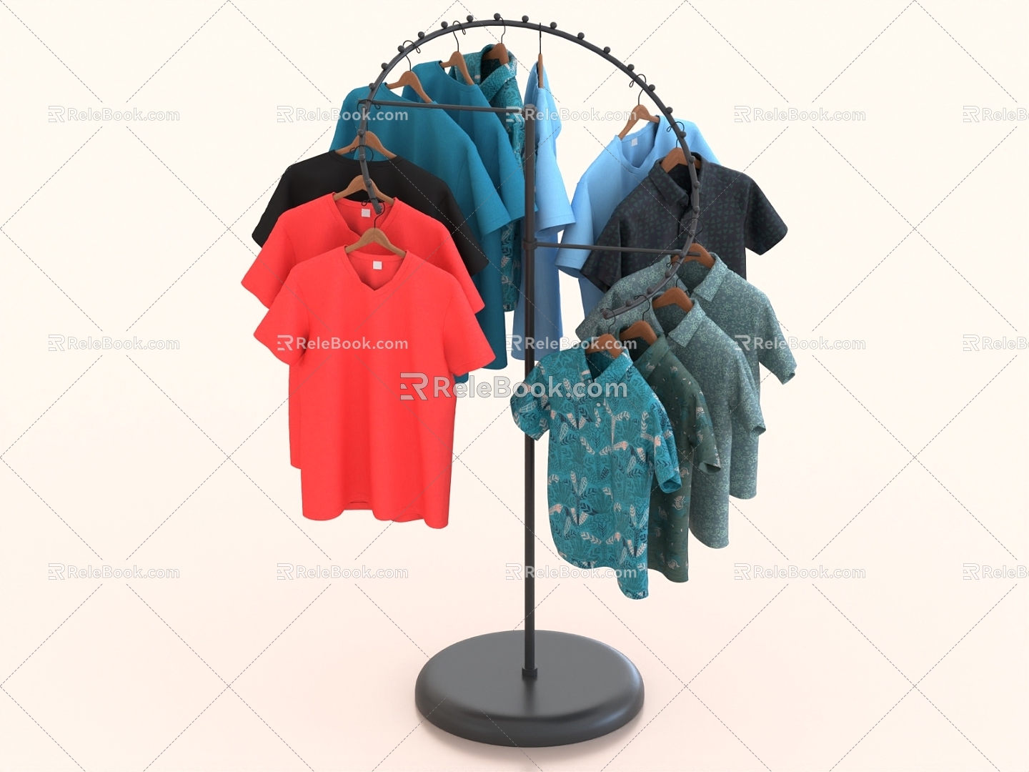 Clothes Hangers Hangers Clothes Hanging Area 3d model