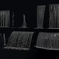 Different Types of Water Fountains Featuring Waterfall Column and Spray Designs