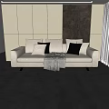 Modern double sofa Minotti poliform sofa 3d model