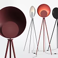 Modern Tripod Floor Lamp with Round Shade and Various Colors for Home Decor