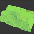 Detailed 3D Terrain Model With Colorful Elevated Landforms And Ocean Regions