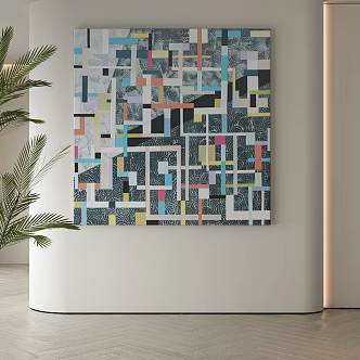 modern decorative painting 3d model