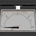 Vintage Mechanical Scale With Analog Dial Pointer And Measurement Markings 3d model