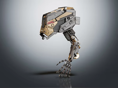 Smart Machine Mechanical Head With Robotic Arm And Metal Structure Components 3d model Smart Machine Mechanical Head With Robotic Arm And Metal Structure Components 3d model