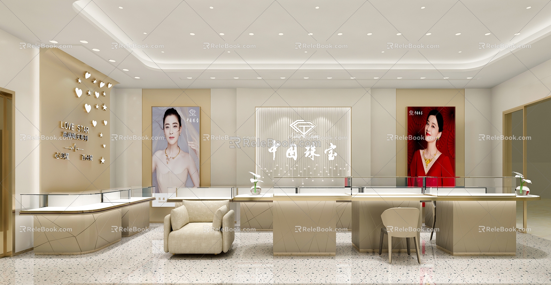 China Jewelry Light Luxury Jewelry Store model