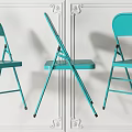 Teal Modern Leisure Chair With Folding Design And Sleek Lines For Indoor Outdoor Use