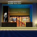 Modern Stylish Hair Beauty Salon Storefront Design With Creative Neon Light Decoration Ideas