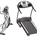 Sports Equipment Including Elliptical Trainer and Treadmill with LCD Screens for Home Use