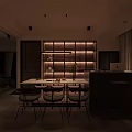 Modern Living and Dining Room Interior With Gray Sofa Rug TV Wall And Dining Table