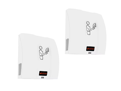 White Wall Mounted Hand Dryers With Andriz Logo For Daily Use 3d model