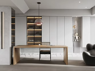 Modern study 3d model