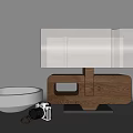 Modern Solid Wood Table Lamp 3d model