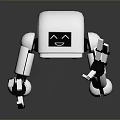 Industrial Robot Single Wheel Robot Double Wheel Robot Assistant Small Robot 3d model