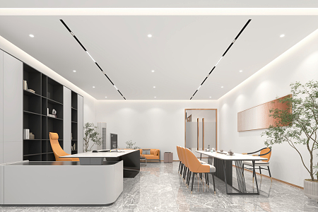 Modern Office Manager Room 3d model