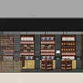 Modern Supermarket Department Store with Organized Shelves and Various Products
