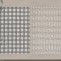 Square Checkered Rug with Gray and Beige Patterns for Modern Home Interior Decor 3d model