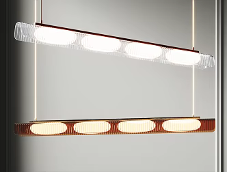 Modern Chandelier Glass Chandelier Long Strip Chandelier Restaurant Chandelier Art Chandelier 3d model