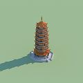 Chinese Pagoda Ancient Pagoda 3d model