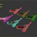 Various Stylish Pistols With Wooden Grips And Metal Bodies Design