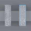 Decorative Column Styling Column Hollow-out Lamp Column Indoor Tooling Perforated Aluminum Plate Column Hexagonal Hole 3d model