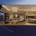 Elegant Cozy Open Living And Dining Room With Luxury Chandelier And Custom Storage Interior Design