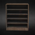 Wooden Open Cabinet With Multiple Shelves For Modern Storage Solutions