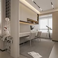 Modern Living And Dining Room Interior With Sofa Round Coffee Table TV And Green Plant