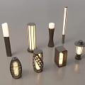 Various Modern Outdoor Lights Featuring Cylindrical Square And Lantern Style Designs