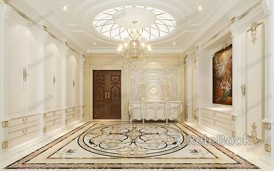 Deluxe European-style foyer model