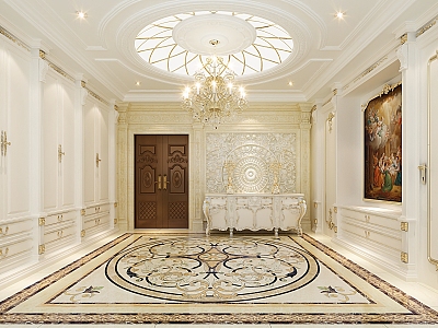 Deluxe European-style foyer model