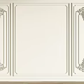 Ornate Gypsum Molding On White Paneled Wall For Classic Interior Design