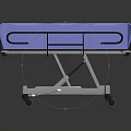 Blue Medical Transport Stretcher With Adjustable Base Wheels And Side Rails