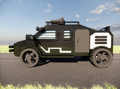 off-road vehicle troop carrier 3d model