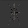 Detailed Metal Ant Sculpture with Intricate Carving and Realistic Design Features