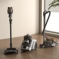 Smart Machines for Home Cleaning Upright Canister Stick Vacuums on Wooden Floor