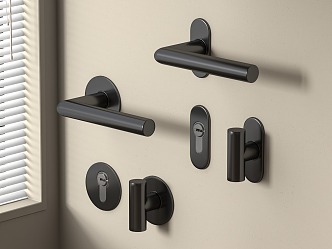 Minimalist door handle 3d model