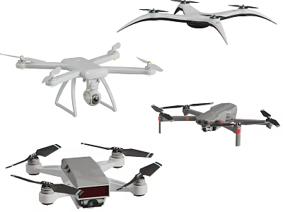 Modern drone aerial photography drone 3d model